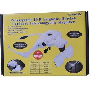 Rechargeable Lighted Headband Magnifier – Hands-Free Magnifying Tool